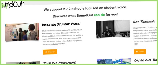A section of the SoundOut website
